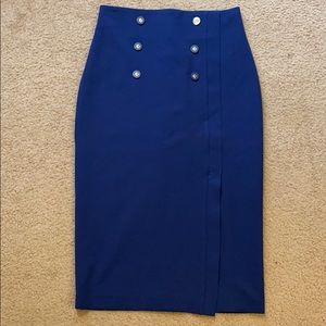High waisted pencil skirt